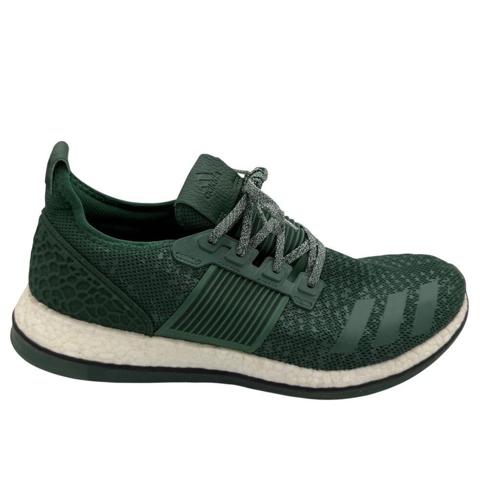 Adidas PureBoost Shoes Mens Size 12 Green Mesh Running Boost Athletic Sneakers